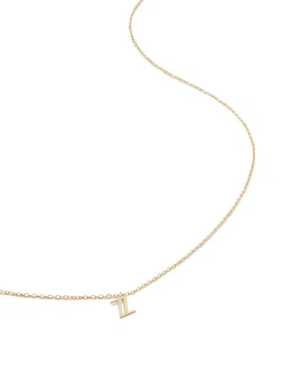 Monica Vinader 14kt Yellow Gold Small Initial Z Necklace In 金色