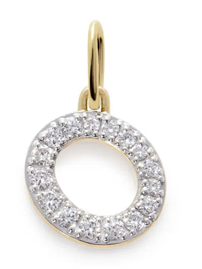 Monica Vinader 14ky Yellow Gold O Diamond Pendant