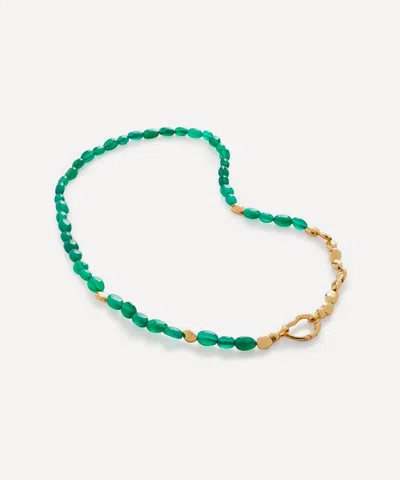 Monica Vinader Womens Gold Beaded-chain 18ct Yellow Gold-plated Vermeil Recycled Sterling-silver And