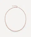 Monica Vinader 18ct Rose Gold Plated Vermeil Silver 16-18' Mini Nugget Beaded Necklace In Rose Gold