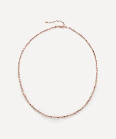 Monica Vinader 18ct Rose Gold Plated Vermeil Silver 16-18' Mini Nugget Beaded Necklace