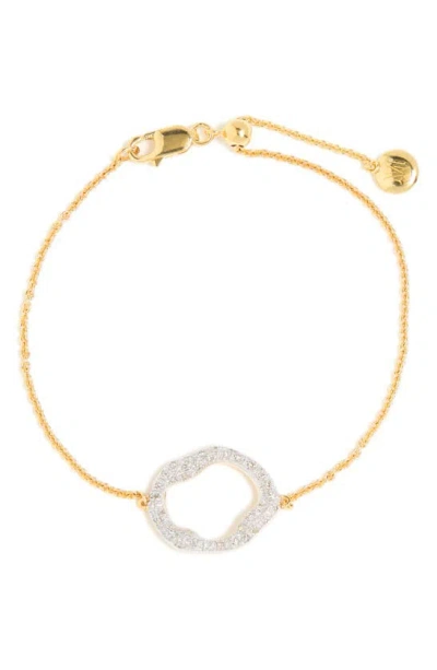 Monica Vinader 18k Gold Plated Riva Diamond Circle Chain Bracelet In Yellow Gold