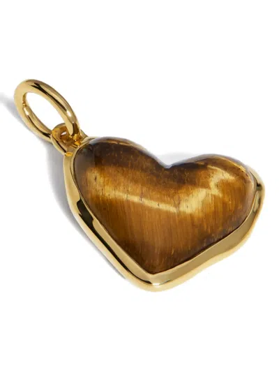 Monica Vinader 18k Gold-vermeil And Tiger-eye Pendant Necklace