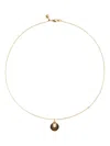 Monica Vinader 18k Gold Vermeil Tiger Eye Necklace In Gold