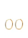 Monica Vinader 18kt Gold Vermeil Riva Wave Hoop Diamond Earrings In Gold