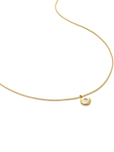 Monica Vinader 18kt Goldhalskette Mit Diamanten In 18k Gold Vermeil/ April