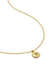 Monica Vinader Womens Yellow Gold August Birthstone 18ct Gold Vermeil And Peridot Necklace In Gold