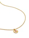 Monica Vinader July Birthstone Ruby Pendant Necklace In Gold
