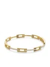 Monica Vinader 18ct Gold-plated Vermeil Silver Diamond Signature Link Skinny Bangle Bracelet In Gold