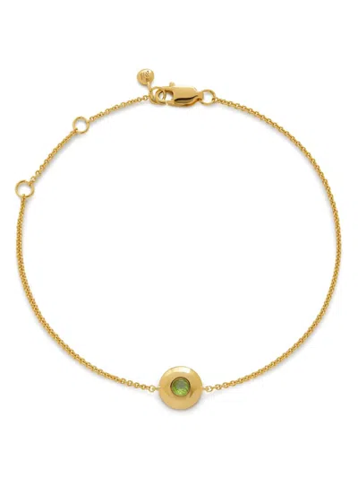 Monica Vinader 18kt Yellow Gold Vermeil August Birthstone Bracelet In 金色