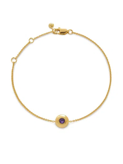 Monica Vinader 18kt Yellow Gold Vermeil February Birthstone Bracelet