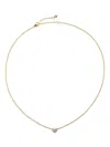 Monica Vinader 18kt Yellow Gold Vermeil Heart Diamond Necklace In Gold
