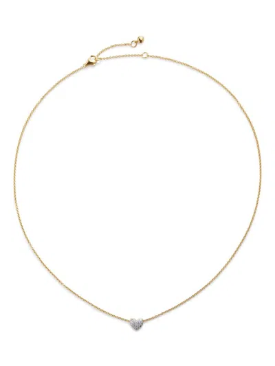Monica Vinader 18kt Yellow Gold Vermeil Heart Diamond Necklace