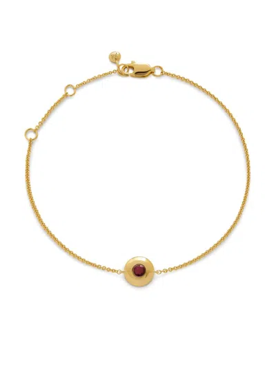 Monica Vinader 18kt Yellow Gold Vermeil July Birthstone Bracelet