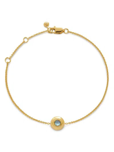 Monica Vinader 18kt Yellow Gold Vermeil March Birthstone Bracelet