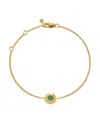 Monica Vinader Gold May Birthstone Chain Bracelet Emerald In Gold