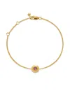 Monica Vinader Gold October Birthstone Chain Bracelet Pink Tourmaline In Gold
