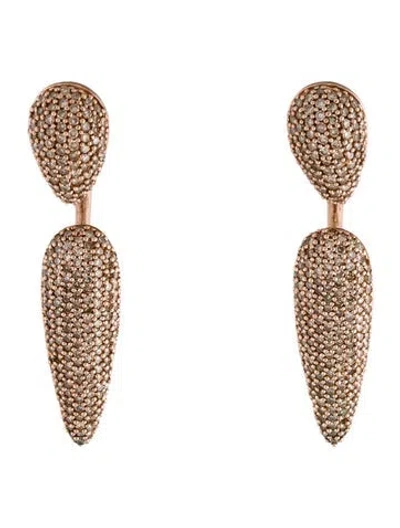 Pre-owned Monica Vinader 1.99ctw Diamond Stellar Cocktail Earrings In Multi