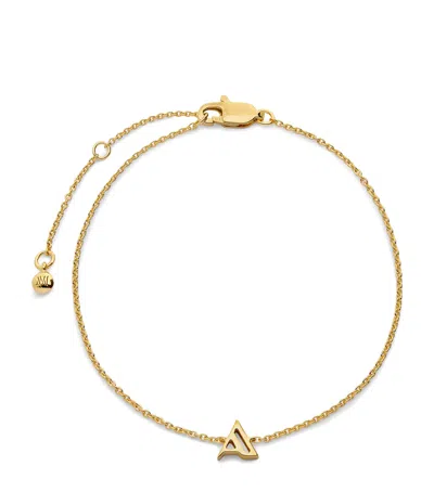 Monica Vinader A Initial Chain Bracelet In Gold