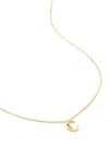 Monica Vinader Alphabet C Pendant Necklace In Gold