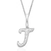 Monica Vinader Alphabet Diamond Pavé Pendant Charm In Metallic