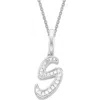 Monica Vinader Alphabet Diamond Pavé Pendant Charm In Metallic