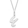 Monica Vinader Alphabet Diamond Pavé Pendant Charm In Silver/diamond- U