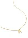 Monica Vinader Alphabet H-pendant Necklace In Gold