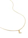 Monica Vinader Alphabet L-pendant Necklace In Gold