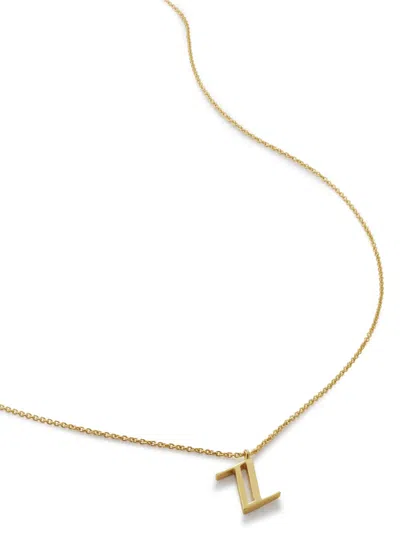 Monica Vinader Alphabet Z-pendant Necklace In Gold
