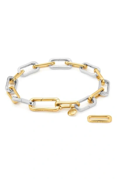 Monica Vinader Alta Capture Charm Bracelet In Gold