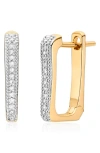 Monica Vinader Alta Capture Diamond Huggie Earrings In Gold