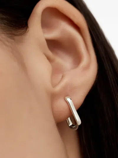 Monica Vinader Alta Capture Huggie Earrings In Brown
