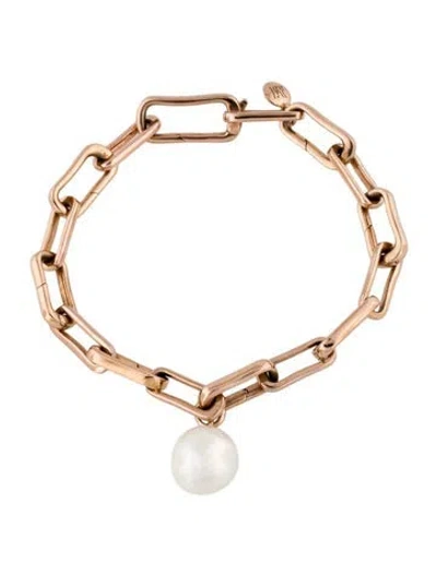 Pre-owned Monica Vinader Alta Capture Pearl Bracelet, 7" In Multi