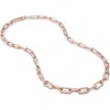 Monica Vinader Rose Gold Alta Capture Charm Necklace Adjustable 56cm/22' In 18k Rose Gold Vermeil