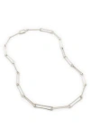 Monica Vinader Alta Long Link Necklace In Metallic