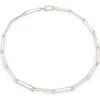 Monica Vinader Alta Long Link Necklace In Silver