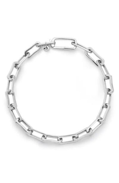 Monica Vinader Alta Slim Chain Bracelet In Silver