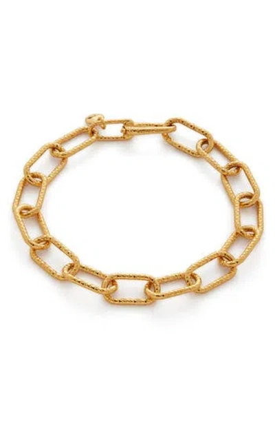 Monica Vinader Alta Texture Chunky Chain Bracelet In Gold