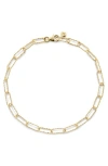 Monica Vinader Alta Textured Chain Link Bracelet In 14kt Solid Gold