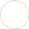 Monica Vinader Alta Textured Chain Link Necklace In 14kt Solid Gold