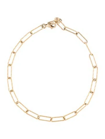 Pre-owned Monica Vinader Alta Textured Mini Chain Bracelet, 8" In Multicolor