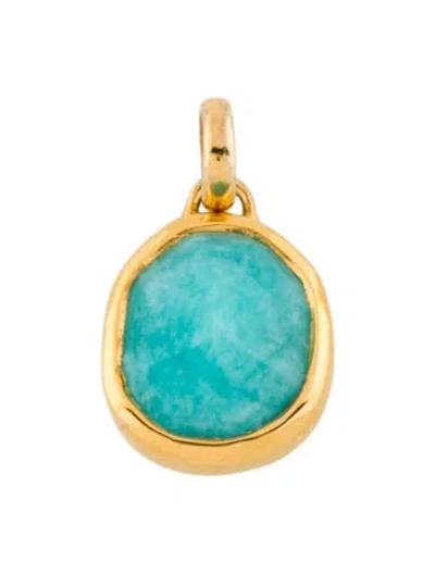 Pre-owned Monica Vinader Amazonite Siren Pendant Charm In Multi