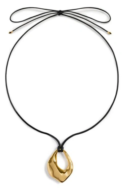 Monica Vinader Antica Bold Cord Necklace In Gold