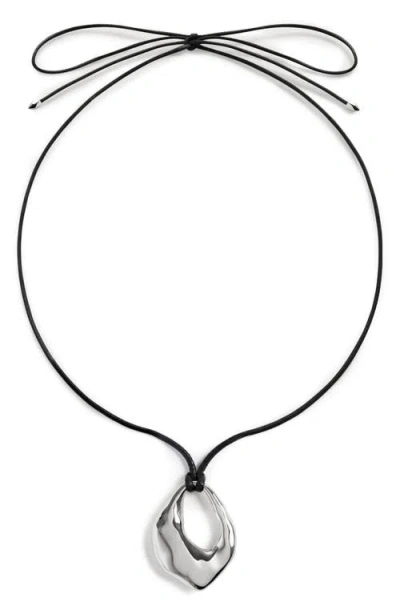 Monica Vinader Antica Bold Cord Necklace In Silver