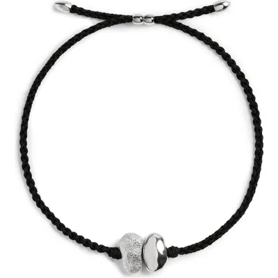 Monica Vinader Antica Cord Bracelet In Silver