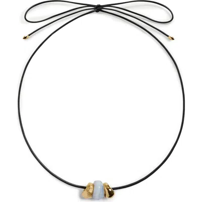 Monica Vinader Antica Gemstone Cord Necklace In Multi
