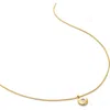 Monica Vinader April Birthstone Lab Created Diamond Pendant Necklace In 18k Gold Vermeil/april