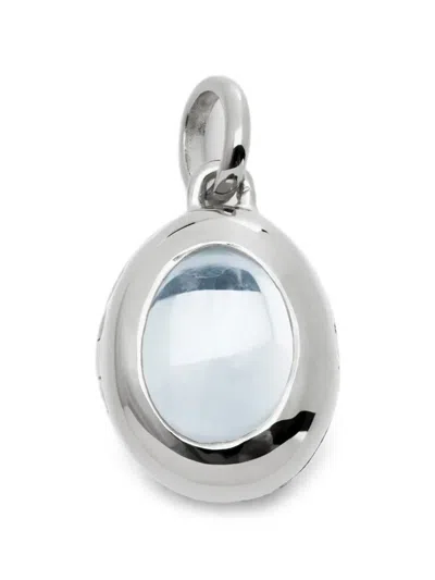 Monica Vinader April Birthstone Rock-crystal Locket Pendant In Multi