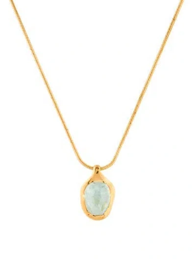 Pre-owned Monica Vinader Aquamarine Odyssey Gemstone Chain Necklace, 18" In Multi